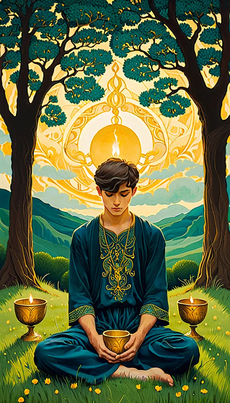Carta del tarot Cuatro de Copas