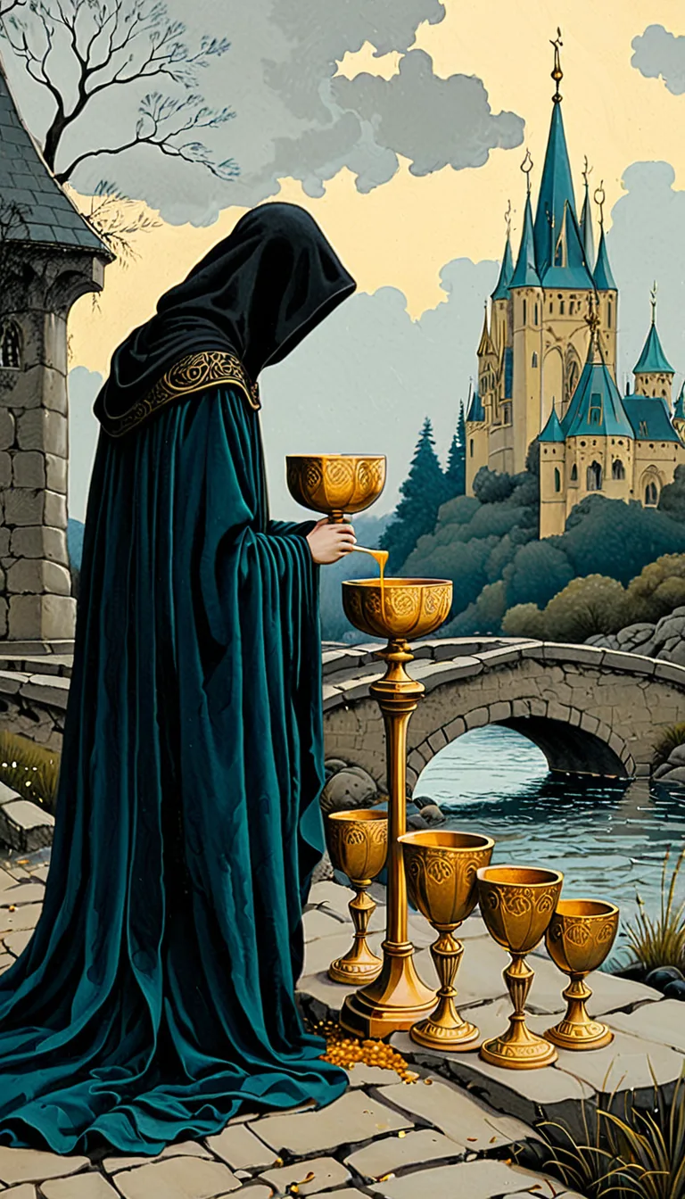 Carta del tarot Cinc de Copes