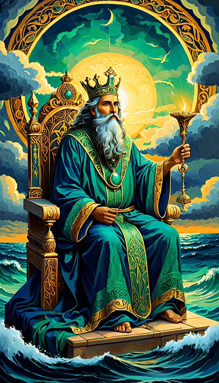Carta del tarot Rei de Copes