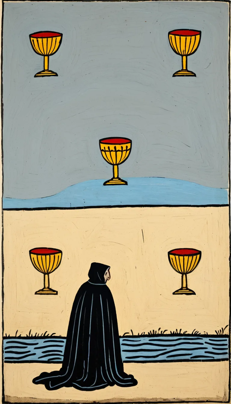 Cinco de Copas en el Tarot de Marsella