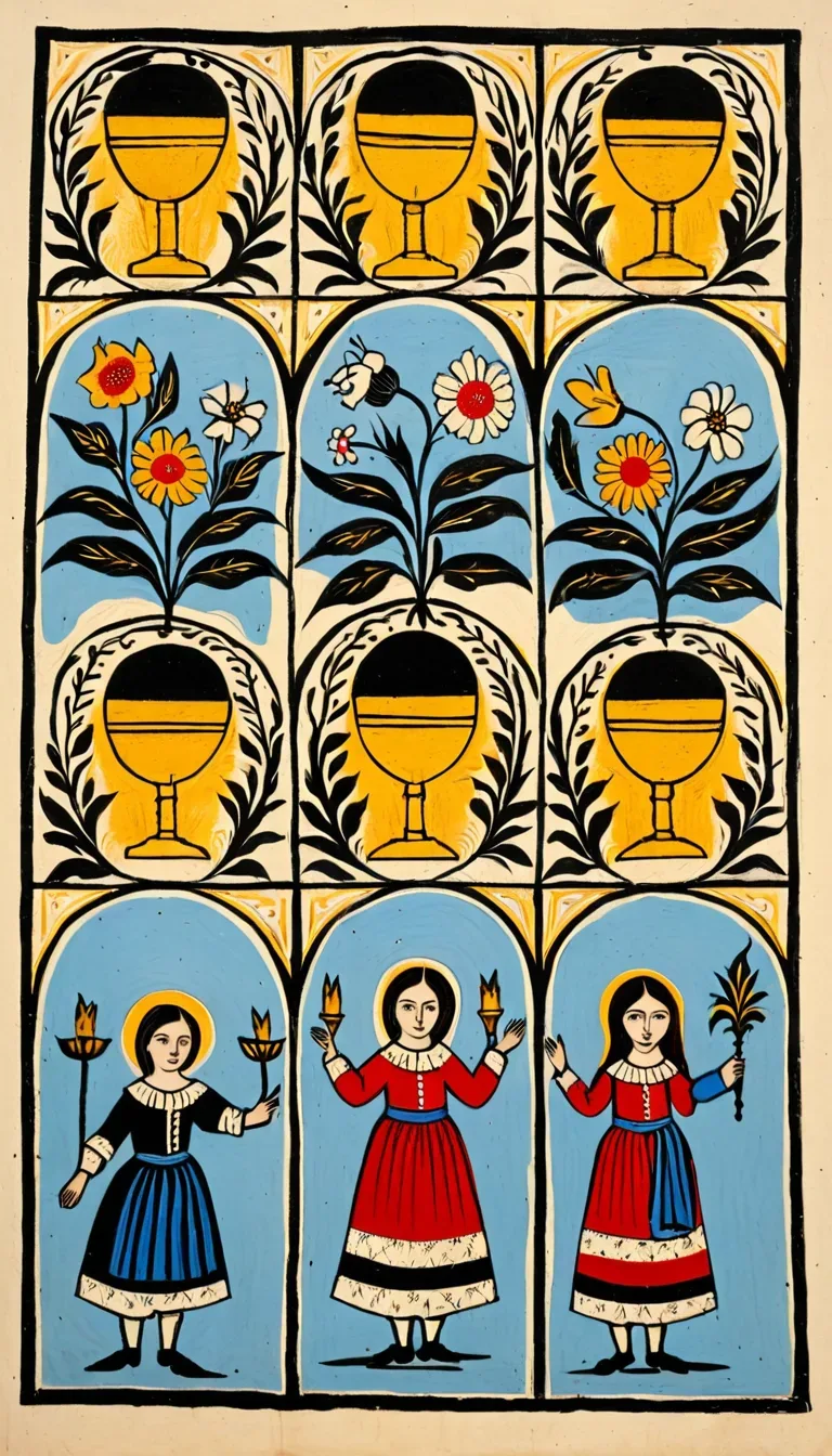 Seis de Copas en el Tarot de Marsella