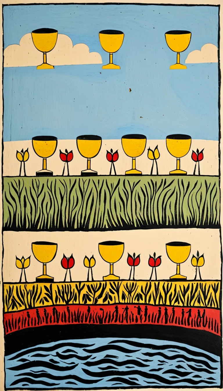 Diez de Copas en el Tarot de Marsella