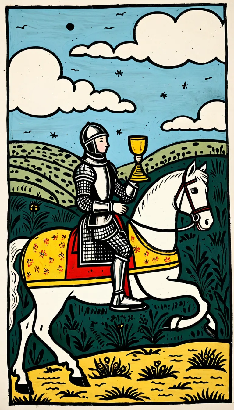 Caballero de Copas en el Tarot de Marsella