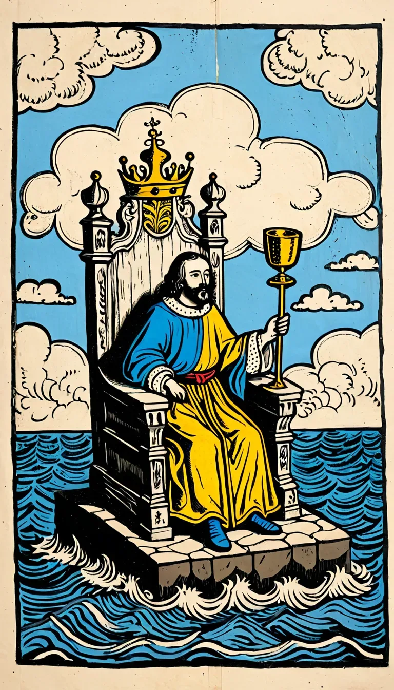 Rey de Copas en el Tarot de Marsella