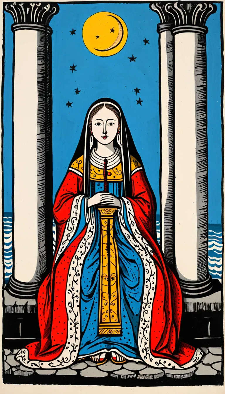 La Sacerdotisa en el Tarot de Marsella