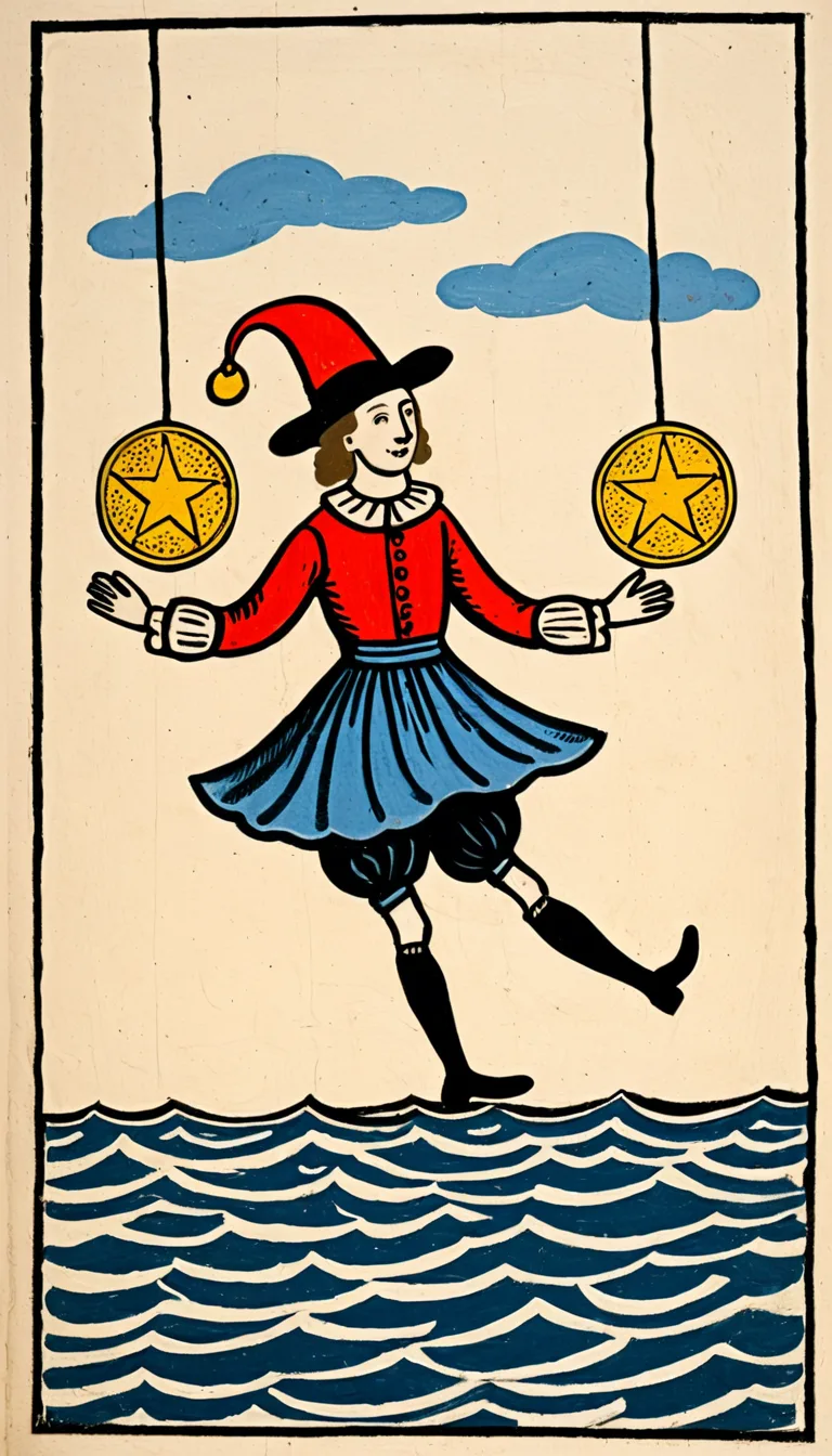 Dos de Oros en el Tarot de Marsella