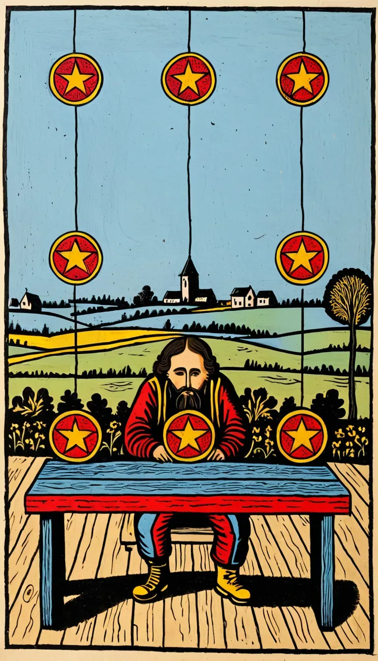 Ocho de Oros en el Tarot de Marsella