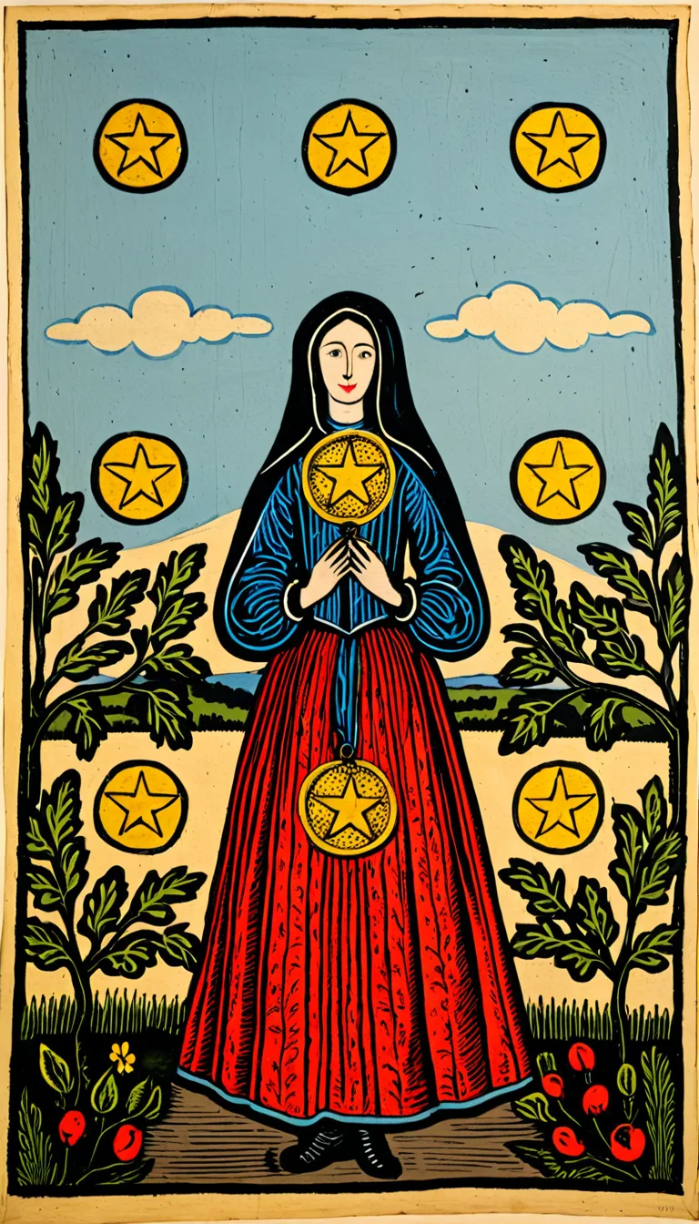 Nueve de Oros en el Tarot de Marsella