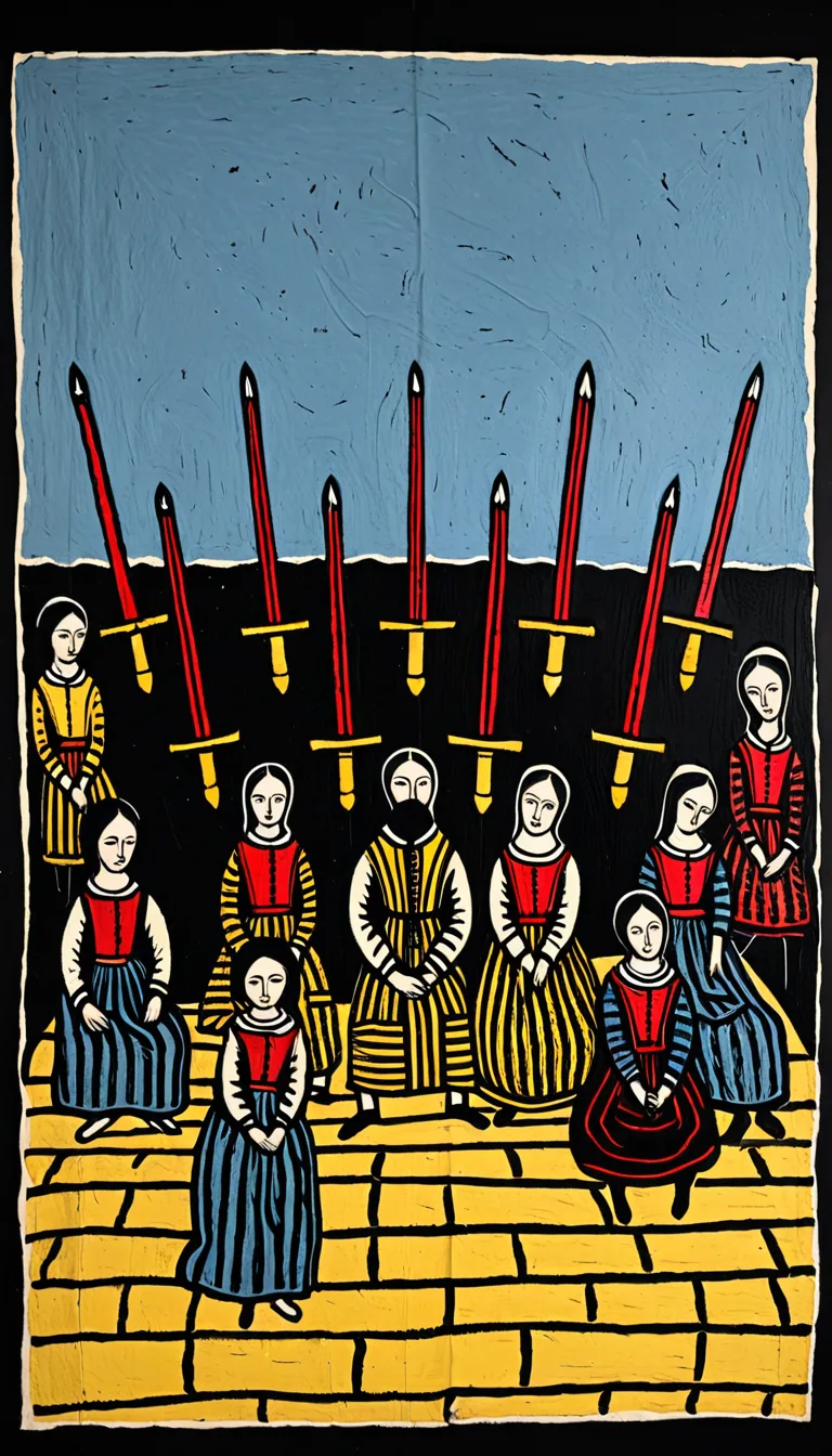 Nueve de Espadas en el Tarot de Marsella