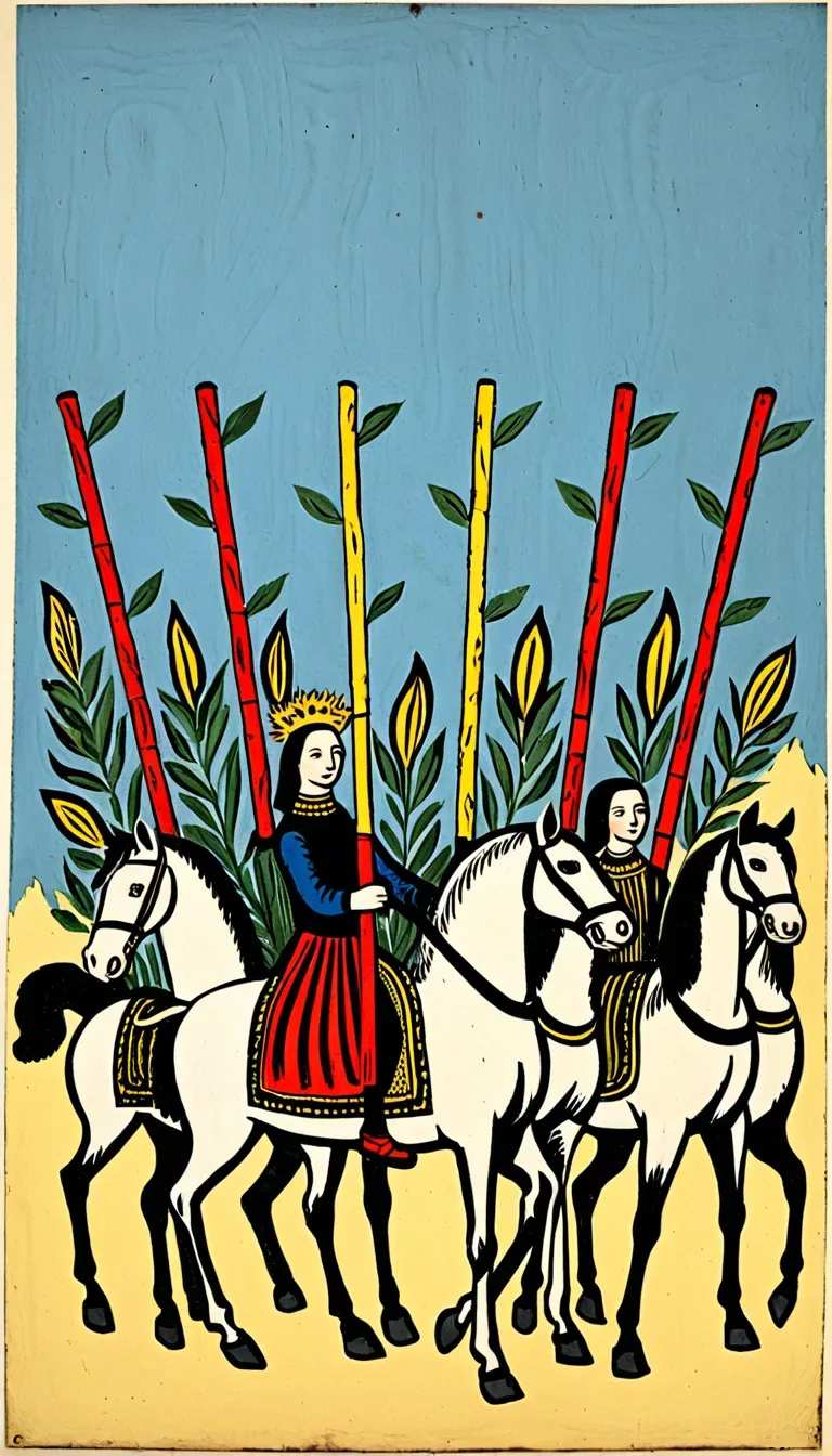 Six de Bâtons dans le Tarot de Marseille