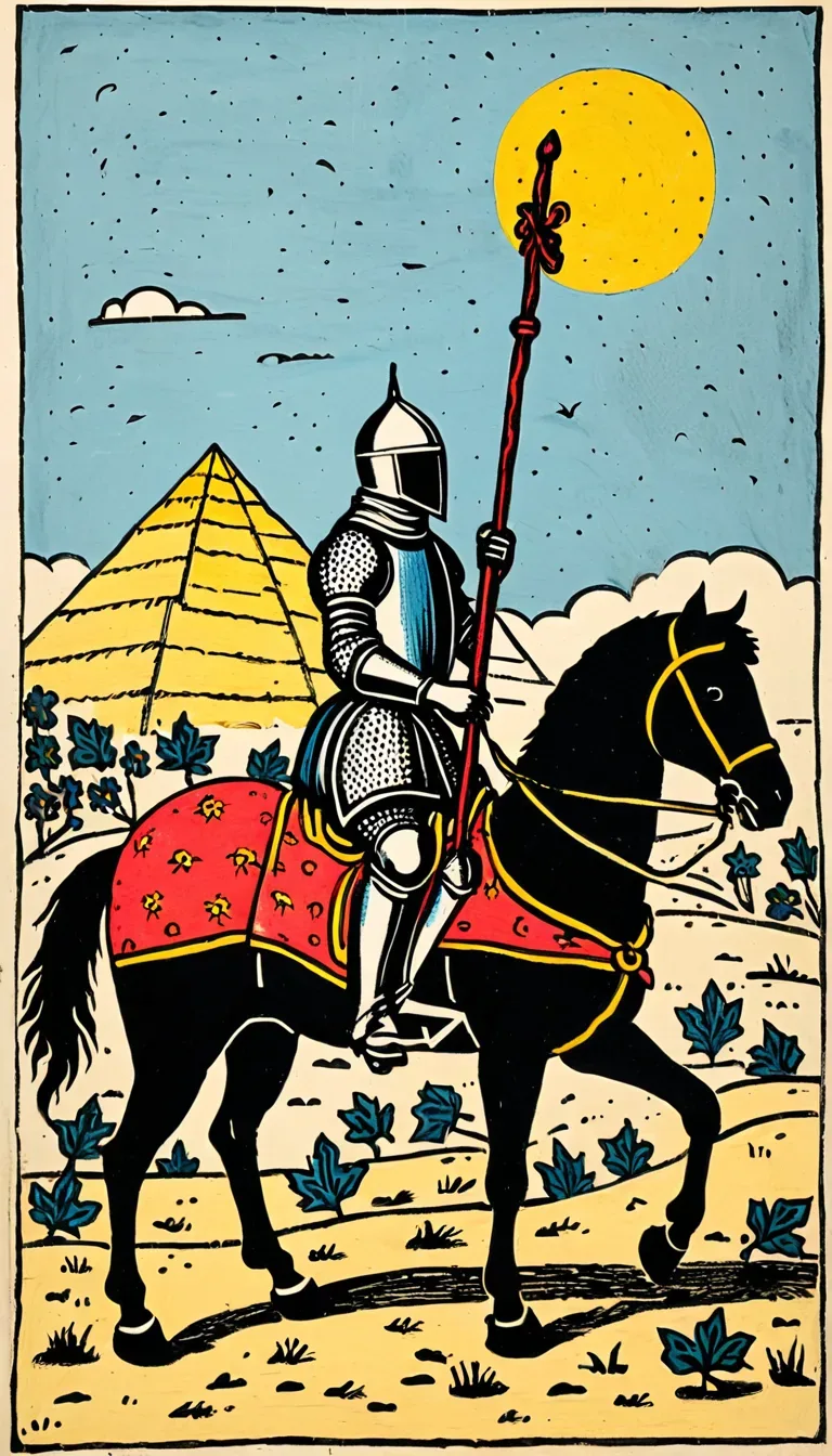 Caballero de Bastos en el Tarot de Marsella