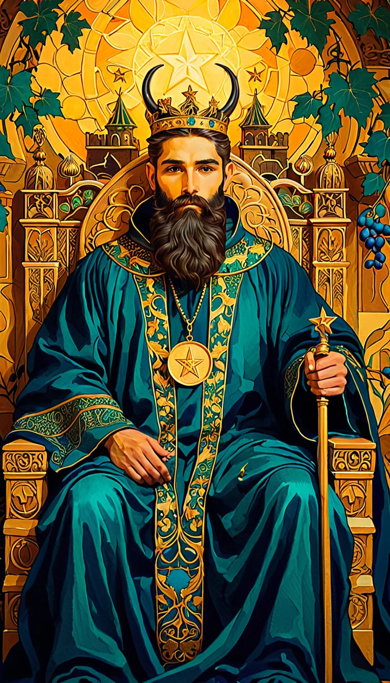 Carta del tarot Rey de Oros