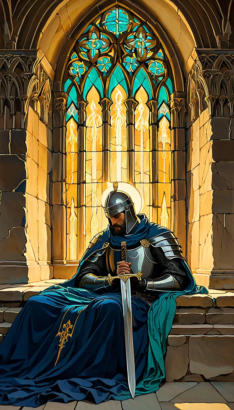 Carta del tarot Cuatro de Espadas