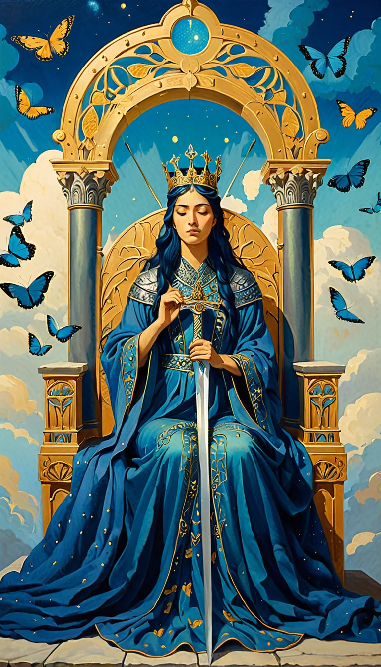 Carta del tarot Reina de Espadas