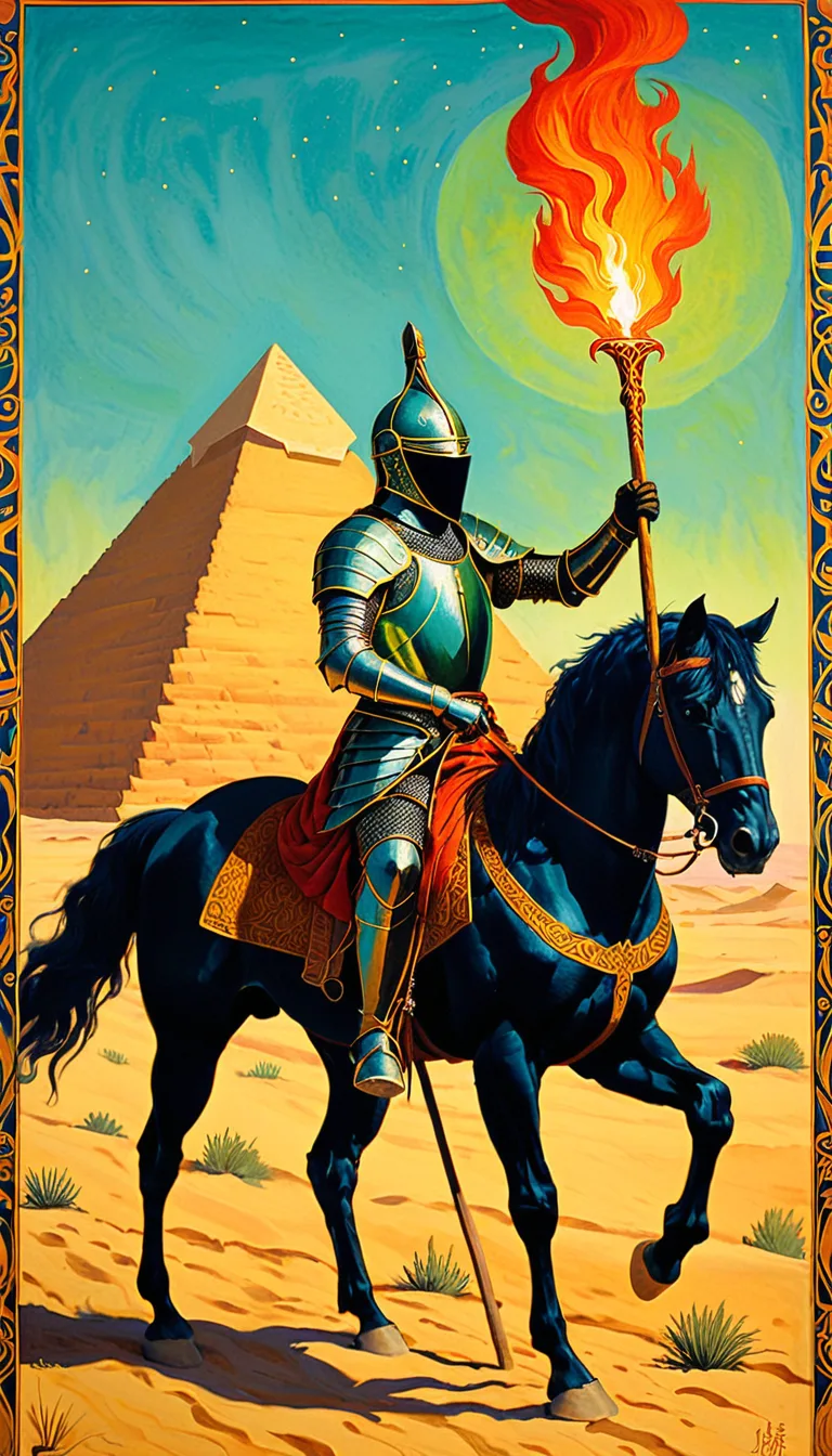 Carta del tarot Caballero de Bastos