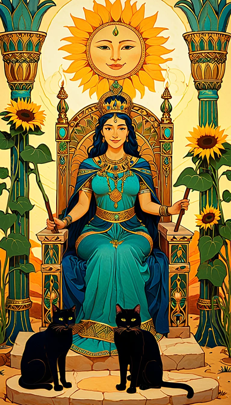 Carta del tarot Reina de Bastos
